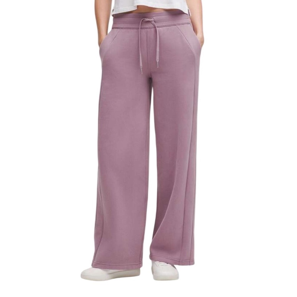 LULULEMON Women's Scuba Mid-Rise Wide-Leg Pant *Regular Lavender Lux, Size Large